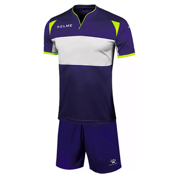 Футбольная форма Kelme Short-sleeved football uniform suit purple and white