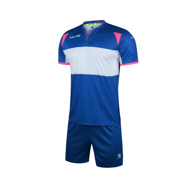 Футбольная форма Kelme Short-sleeved football uniform suit purple and white