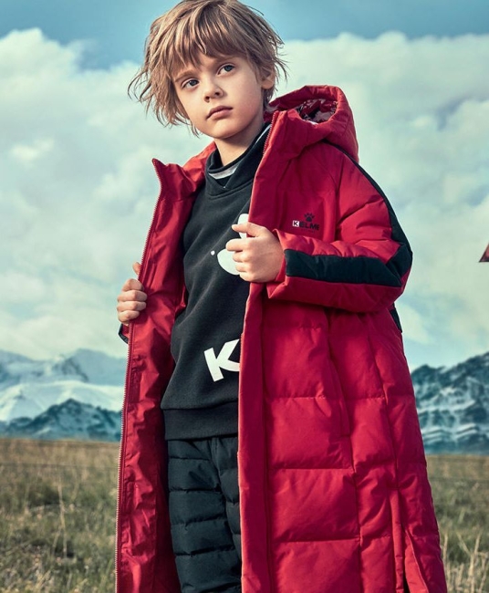 Детский пуховик KELME Boys' mid-length down jacket